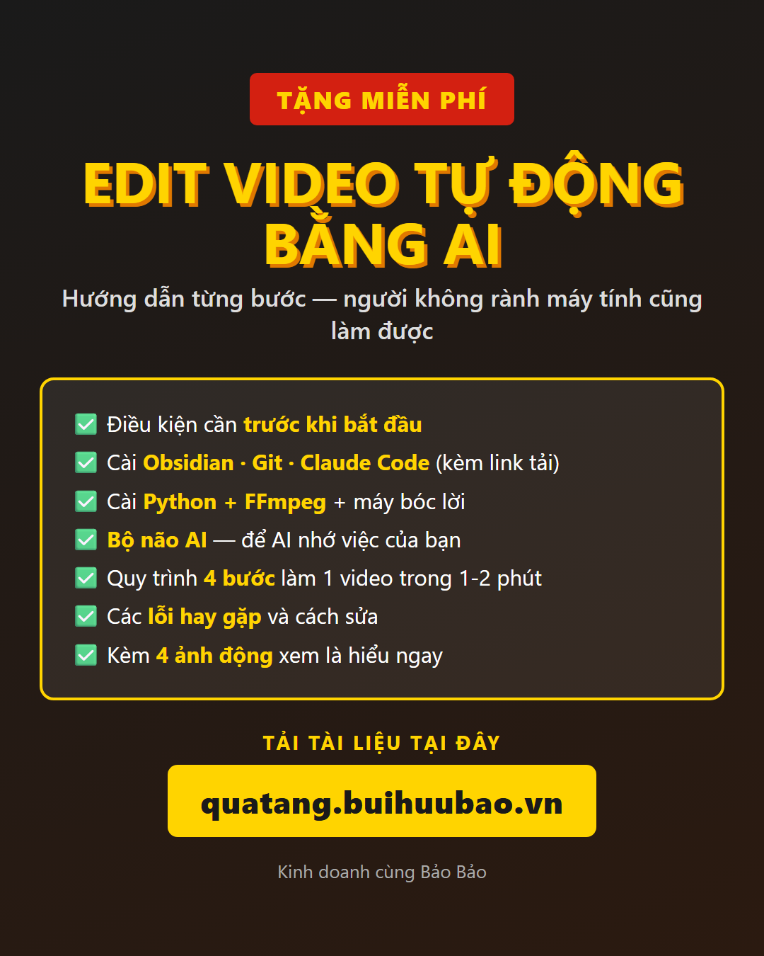 Bìa bộ tài liệu Edit Video tự động bằng AI